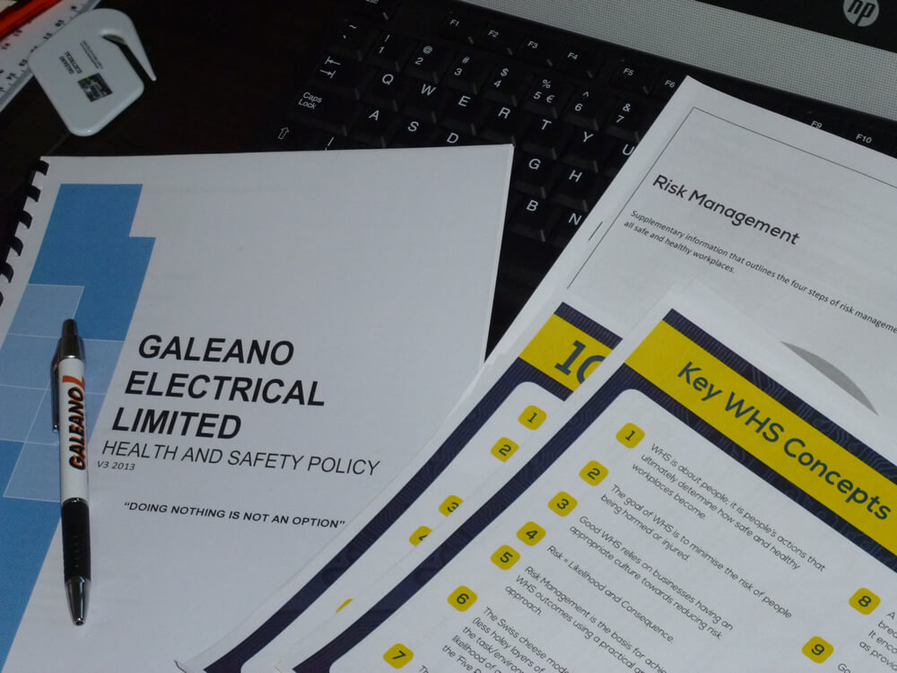 Work Health And Safety Policy Of Galeano Electrical Ltd